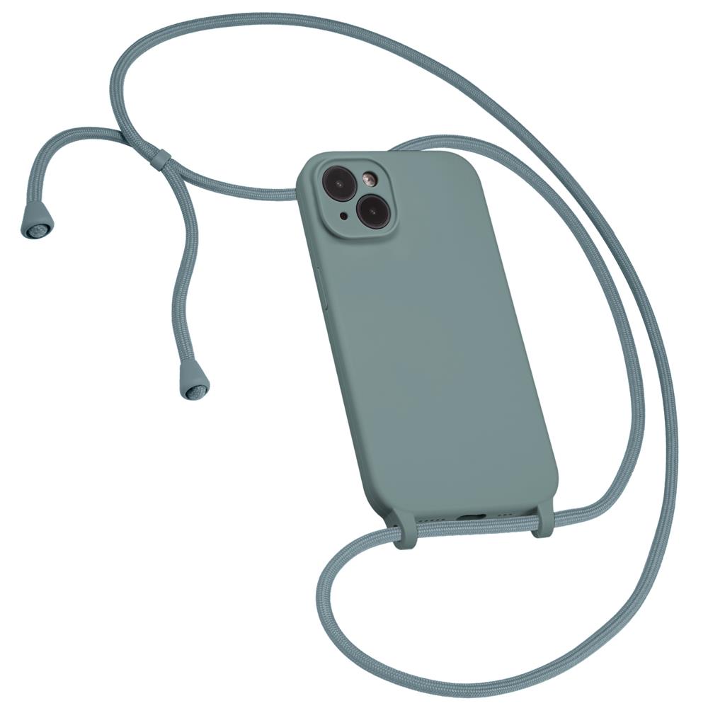 Connect Case Colour inkl. Kette für Apple iPhone 15 Plus in Dunkelgrün