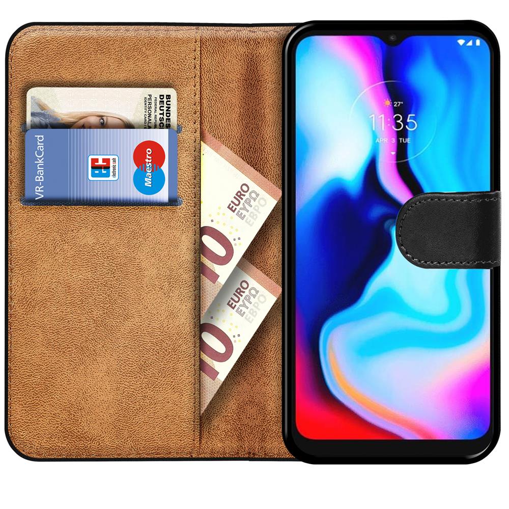 Basic Wallet für Motorola Moto E7 Power in Schwarz