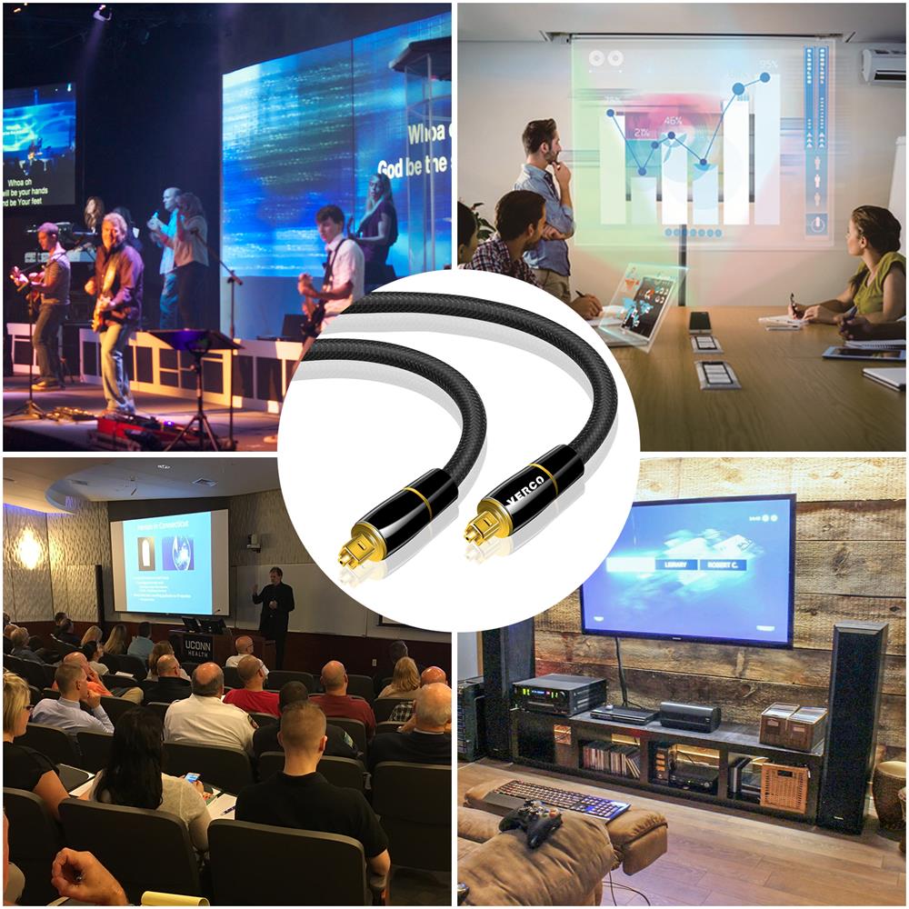 Toslink Kabel Nylon DTS - TLK-66F - 7.5M in Schwarz