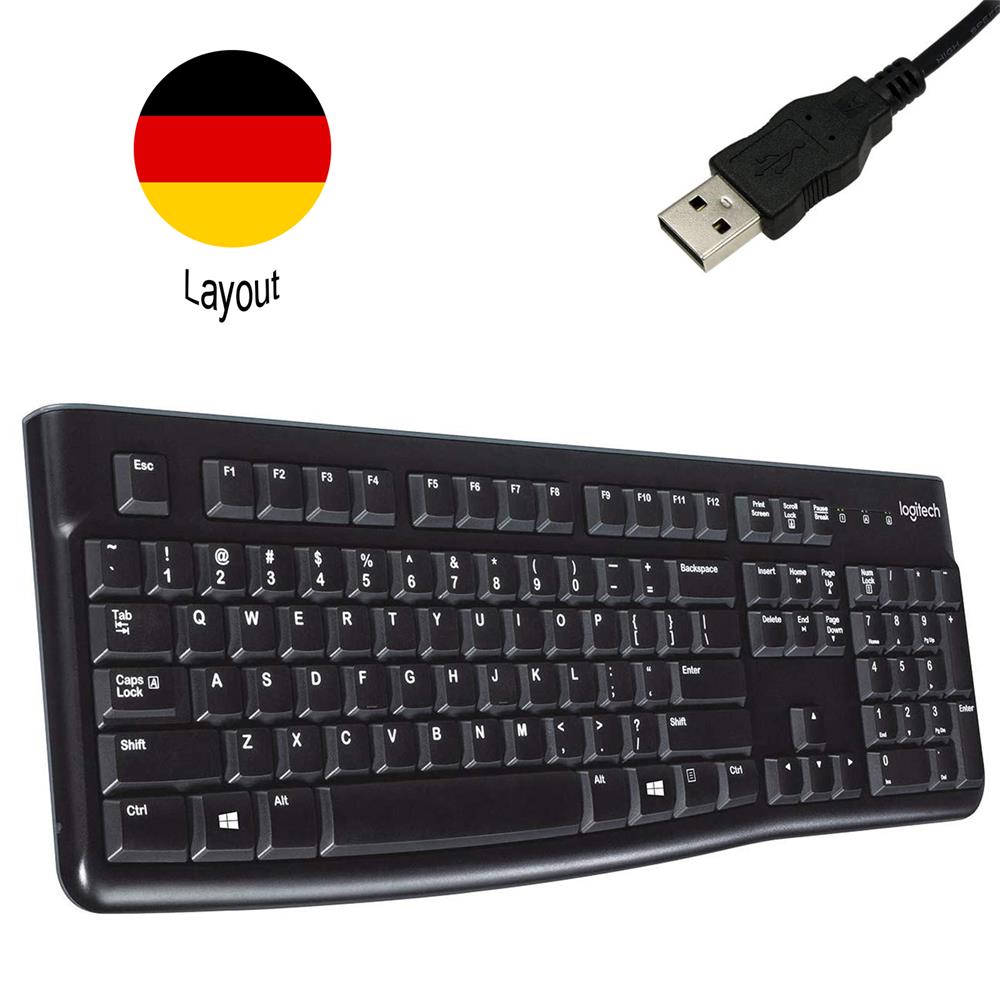 PC-Tastatur LOGITECH K120 in Schwarz