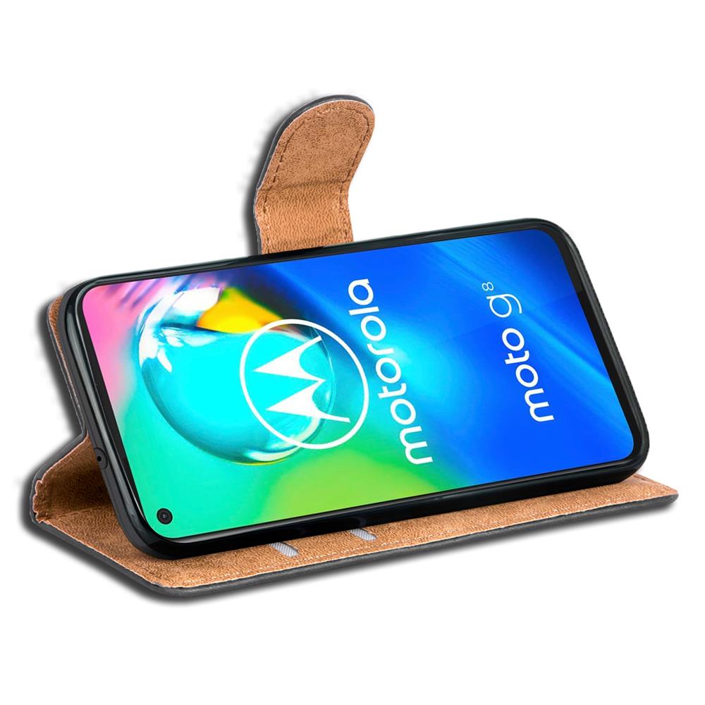 Basic Wallet für Motorola Moto G8 in Schwarz