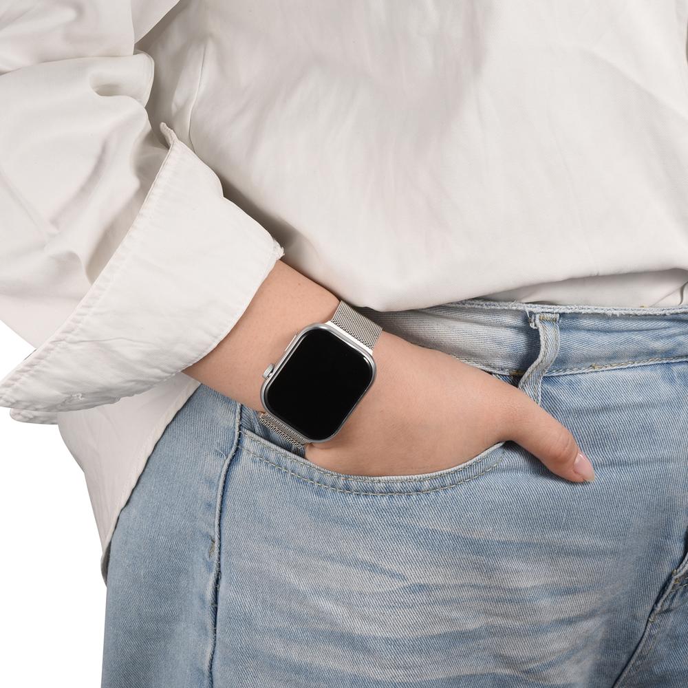 Milanese Edelstahlarmband Apple Watch 1-11/SE1-3/Ultra1-3 - 42/44/45/49mm in Silber - Universal