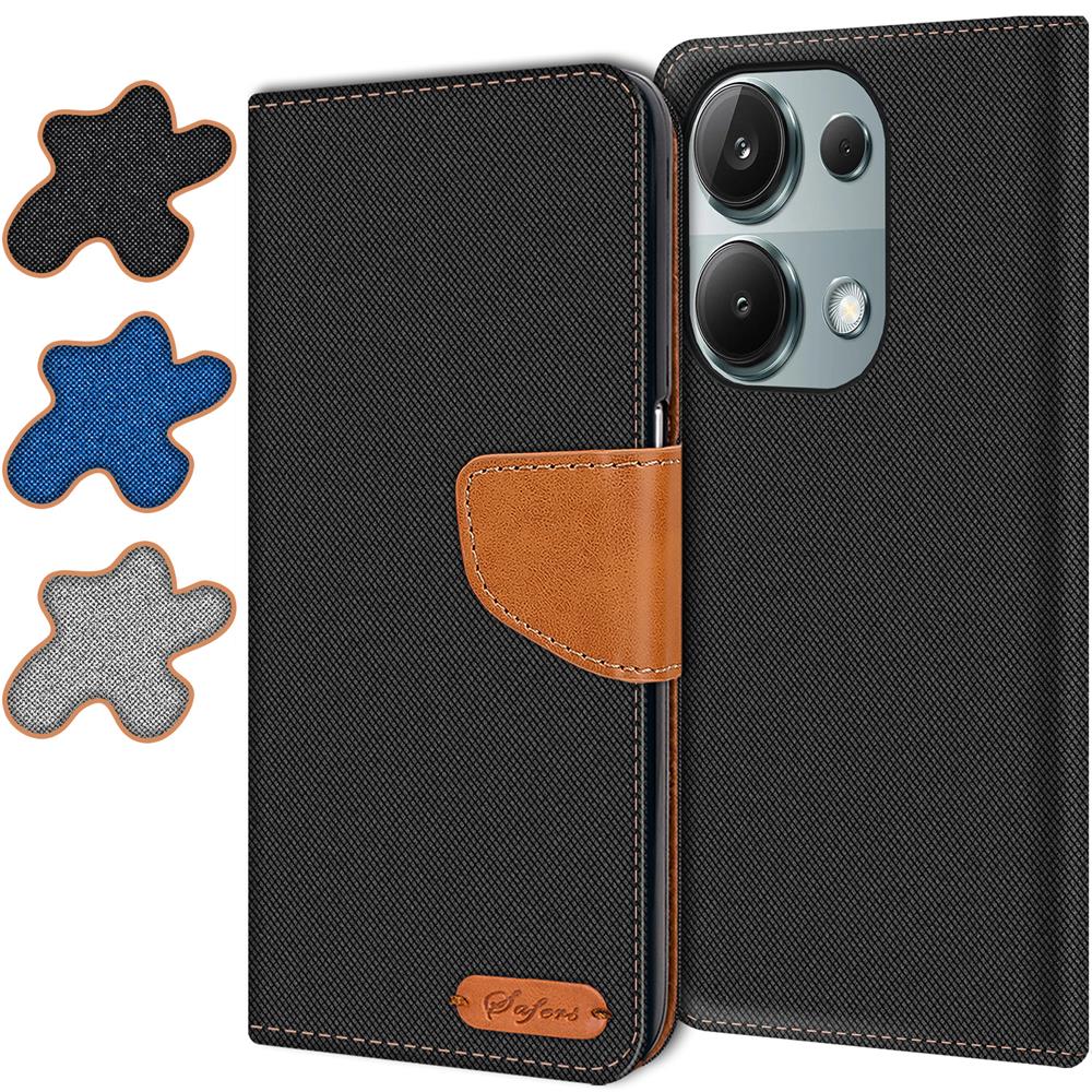Textil Wallet für Xiaomi Redmi Note 13 Pro 4G