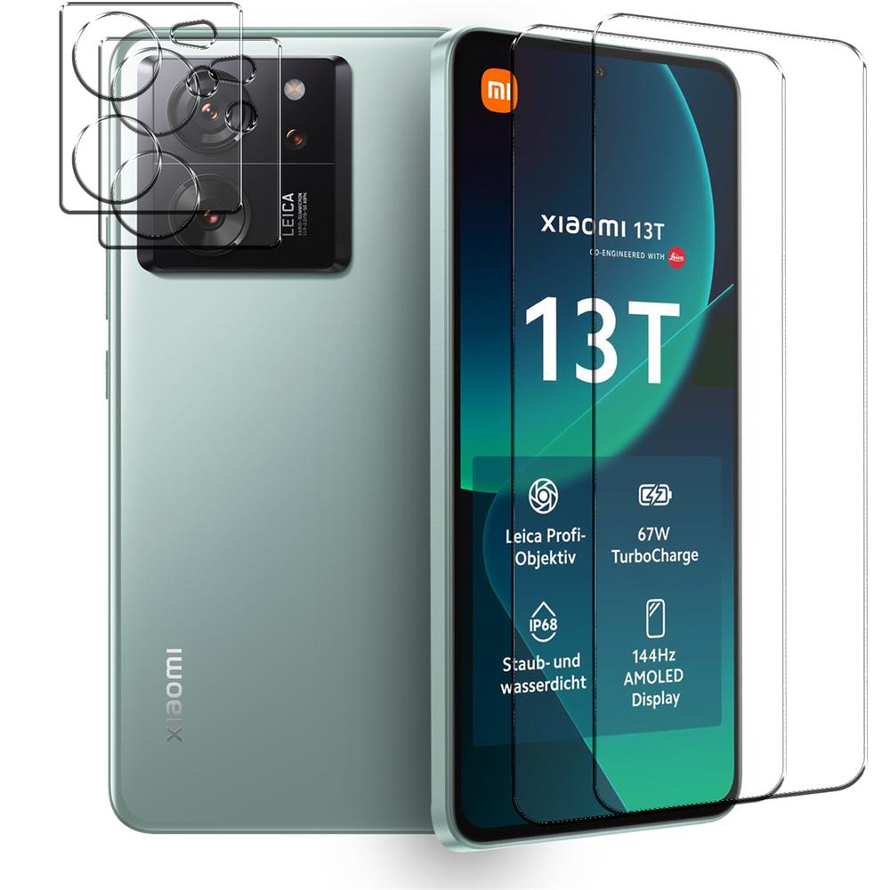 4in1 Glas Set für Xiaomi 13T / 13T Pro