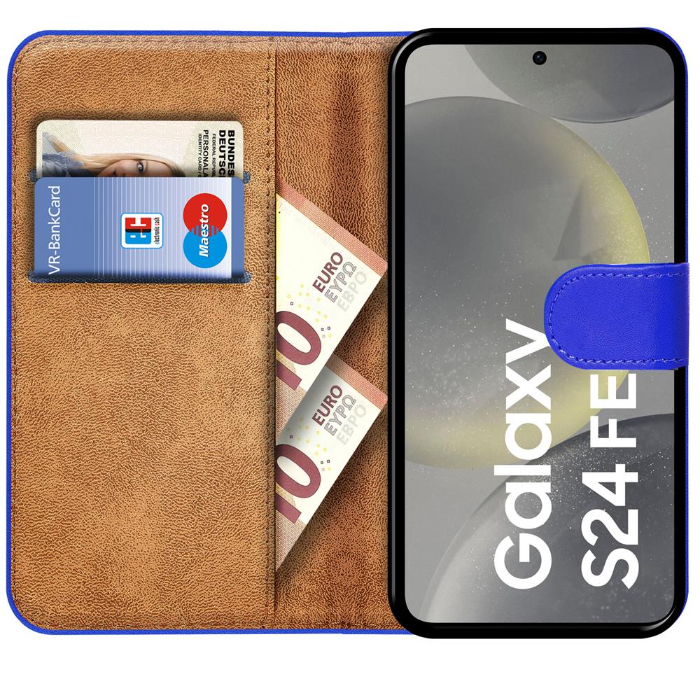 Basic Wallet für Samsung Galaxy S24 FE in Blau
