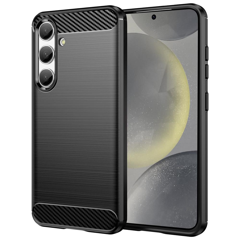 Carbon Brush TPU für Samsung Galaxy S24 Plus in Schwarz