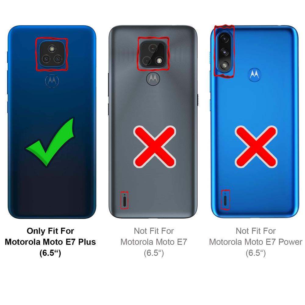 Basic Wallet für Motorola Moto E7 Plus in Schwarz
