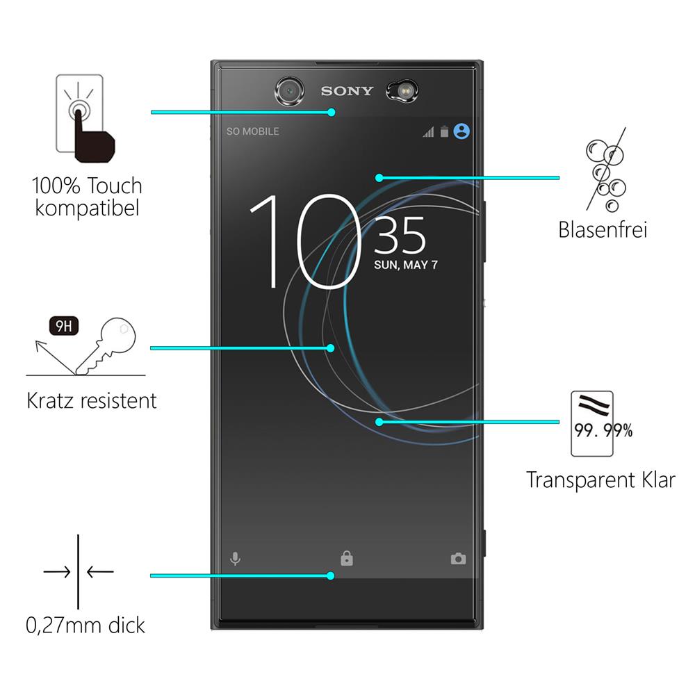 Glas 2in1 für Sony Xperia XA1 Ultra