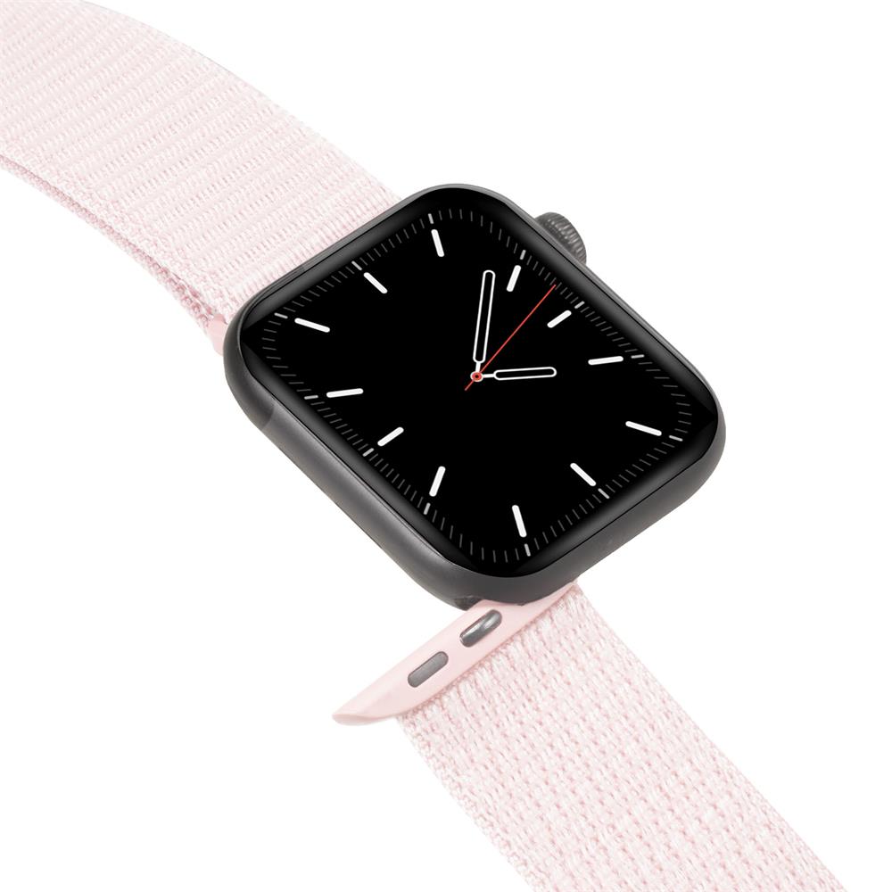 Fitnessarmband Nylon für Apple Watch 1-9 - 42/44/45 in Hellrosa