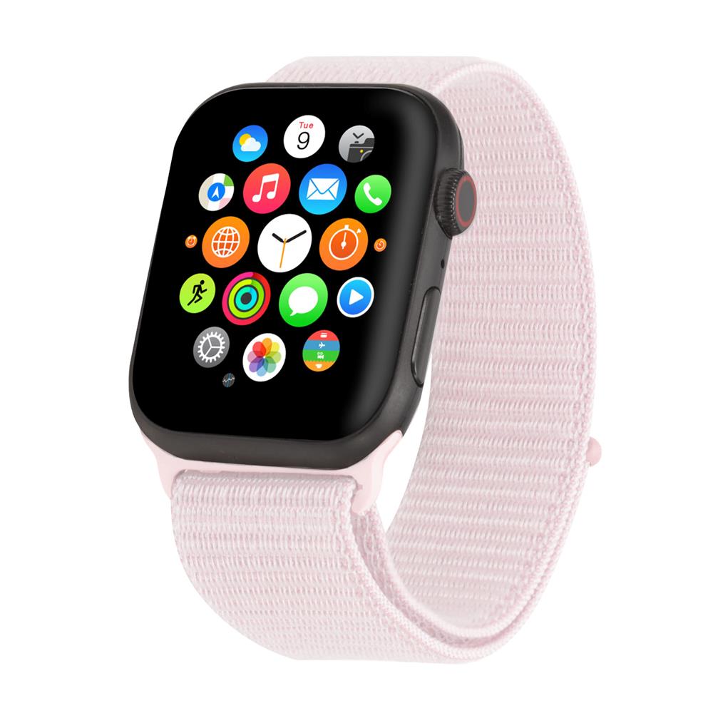Fitnessarmband Nylon für Apple Watch 1-9 - 42/44/45 in Hellrosa