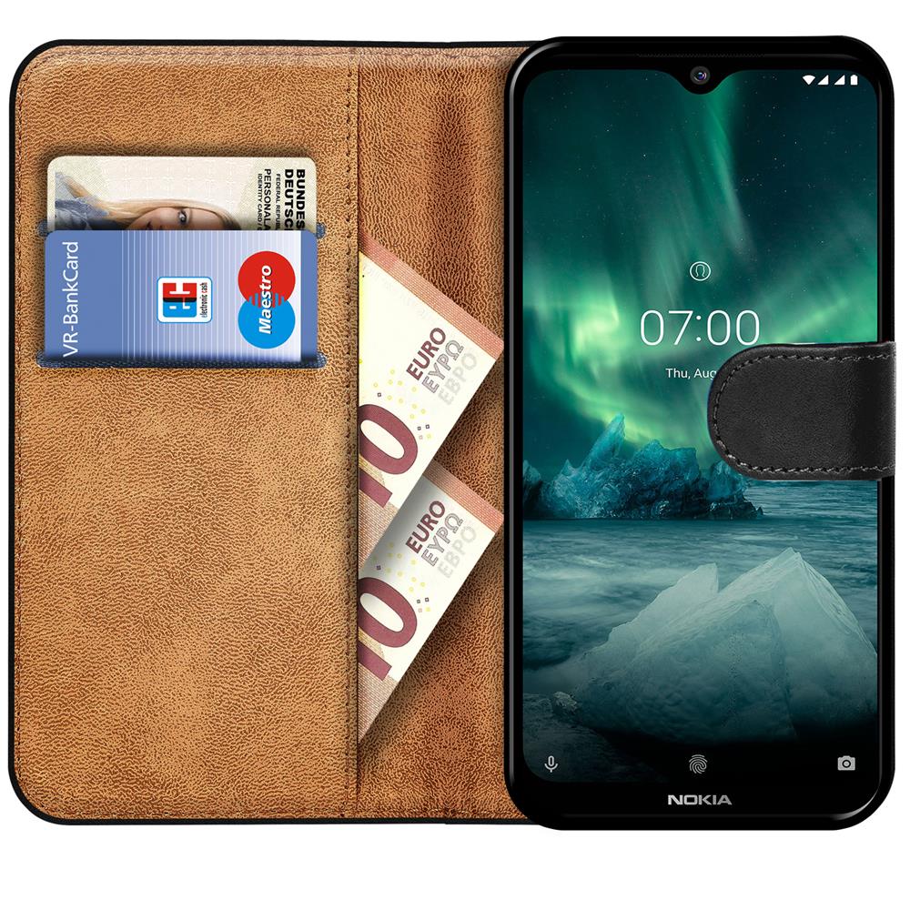 Basic Wallet für Nokia 7.2 / 6.2 in Schwarz
