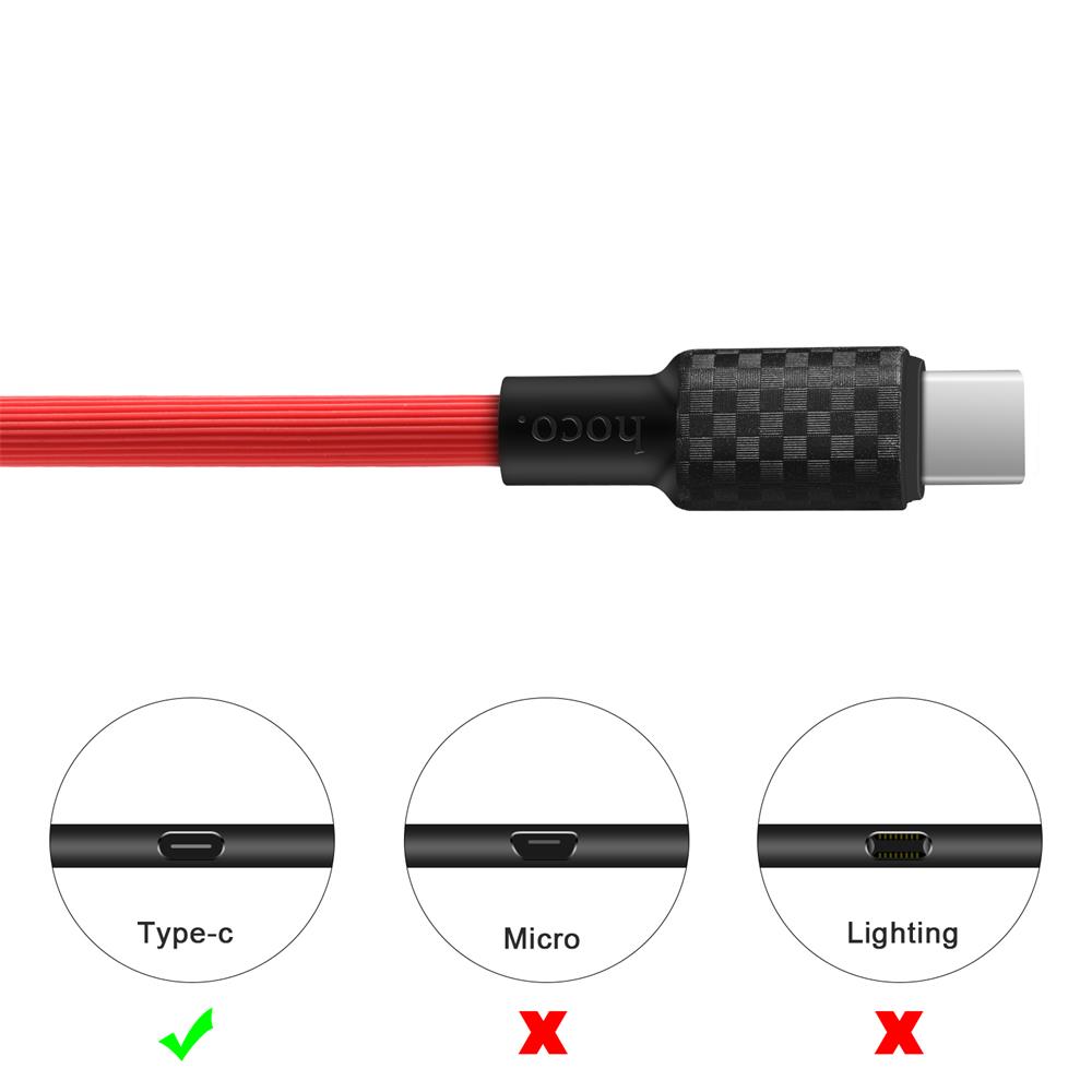 Hoco USB Kabel - X29 Typ C - 1M in Rot