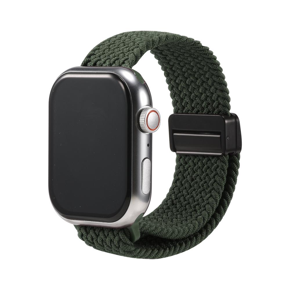 Loop Nylonarmband für Apple Watch 1-11/SE1-3/Ultra1-3 - 42/44/45/49mm in Waldgrün - Universal