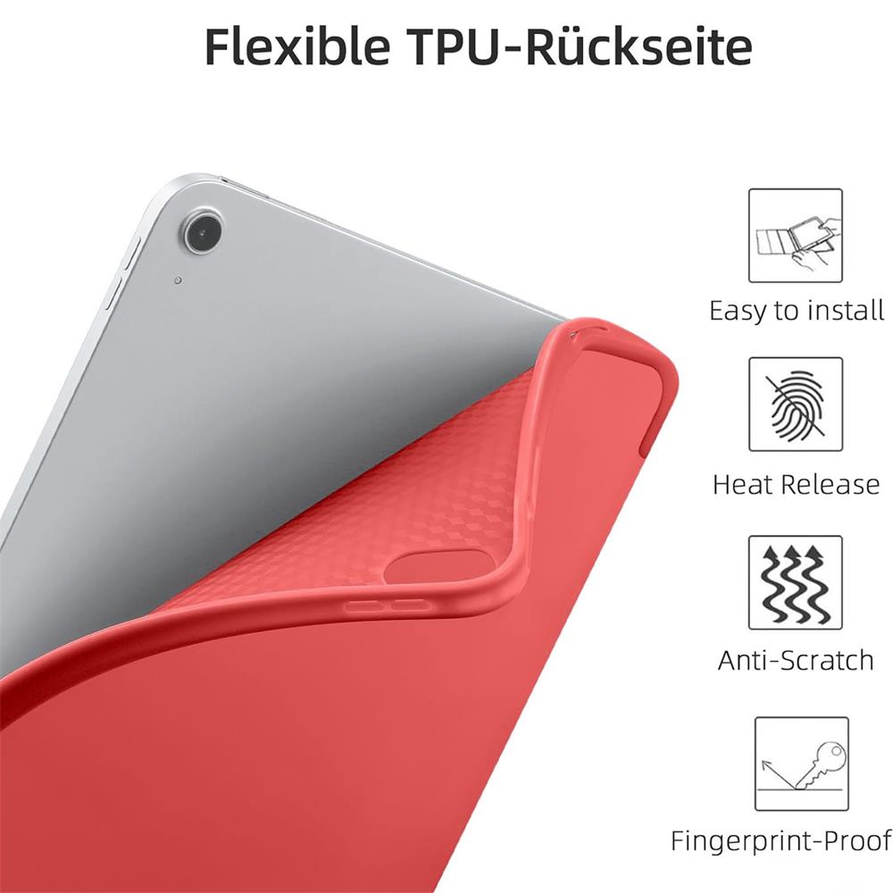 Smart Cover für Apple iPad 10.2 2019 in Rot Smart Cover für Apple iPad Pro 13 2024 in Rot