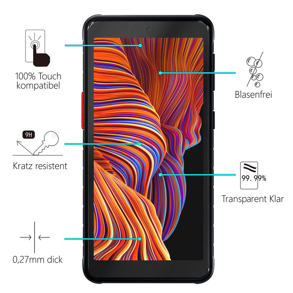 Glas 2in1 für Samsung Galaxy Xcover 5