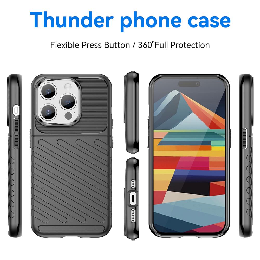 Thunder Case für Apple iPhone 15 Pro Max in Schwarz