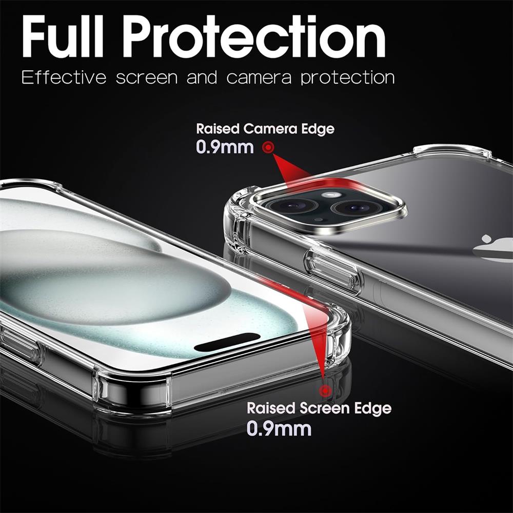 Rugged TPU für Apple iPhone 15 in Transparent