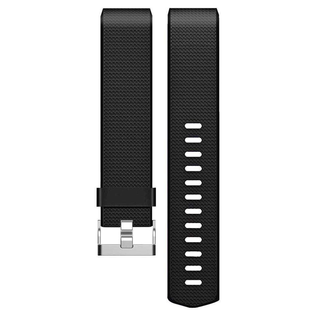 Fitnessarmband TPU für Fitbit Charge 2 - Größe L in Schwarz