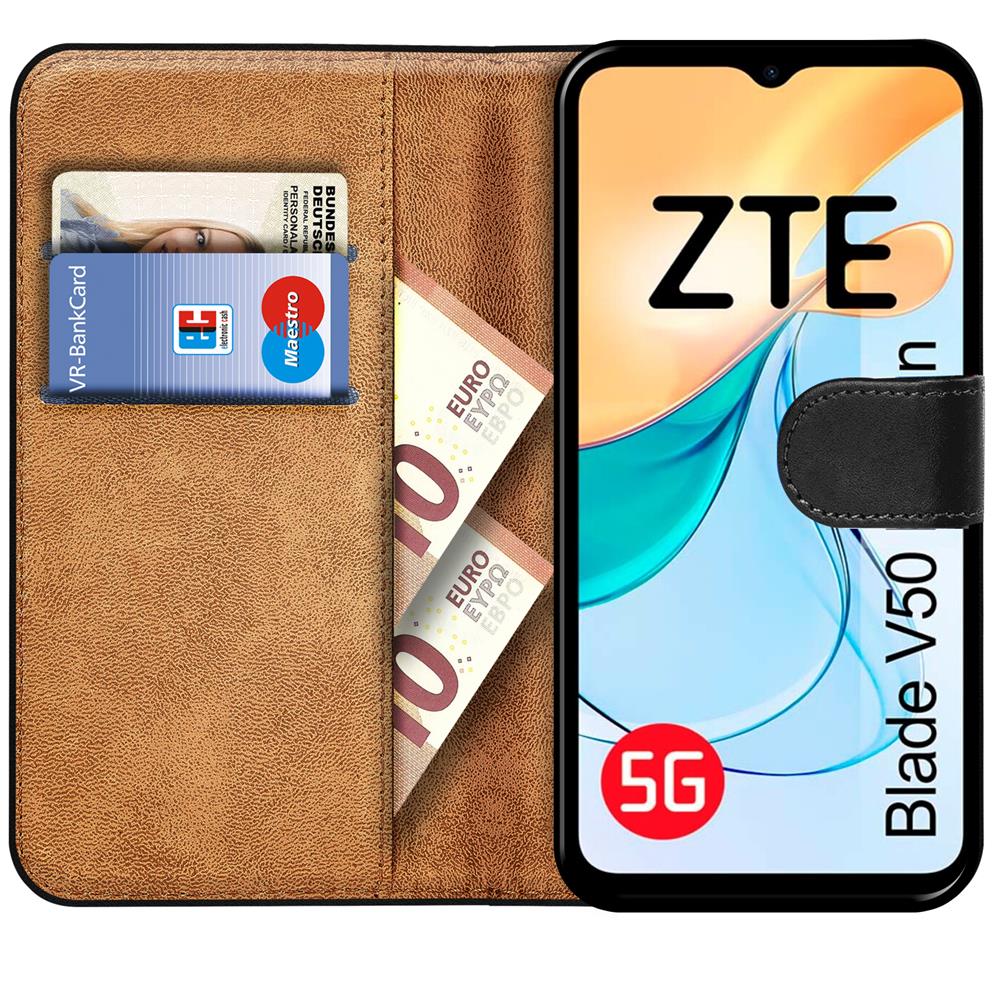 Basic Wallet für ZTE Blade V50 Design 5G in Schwarz