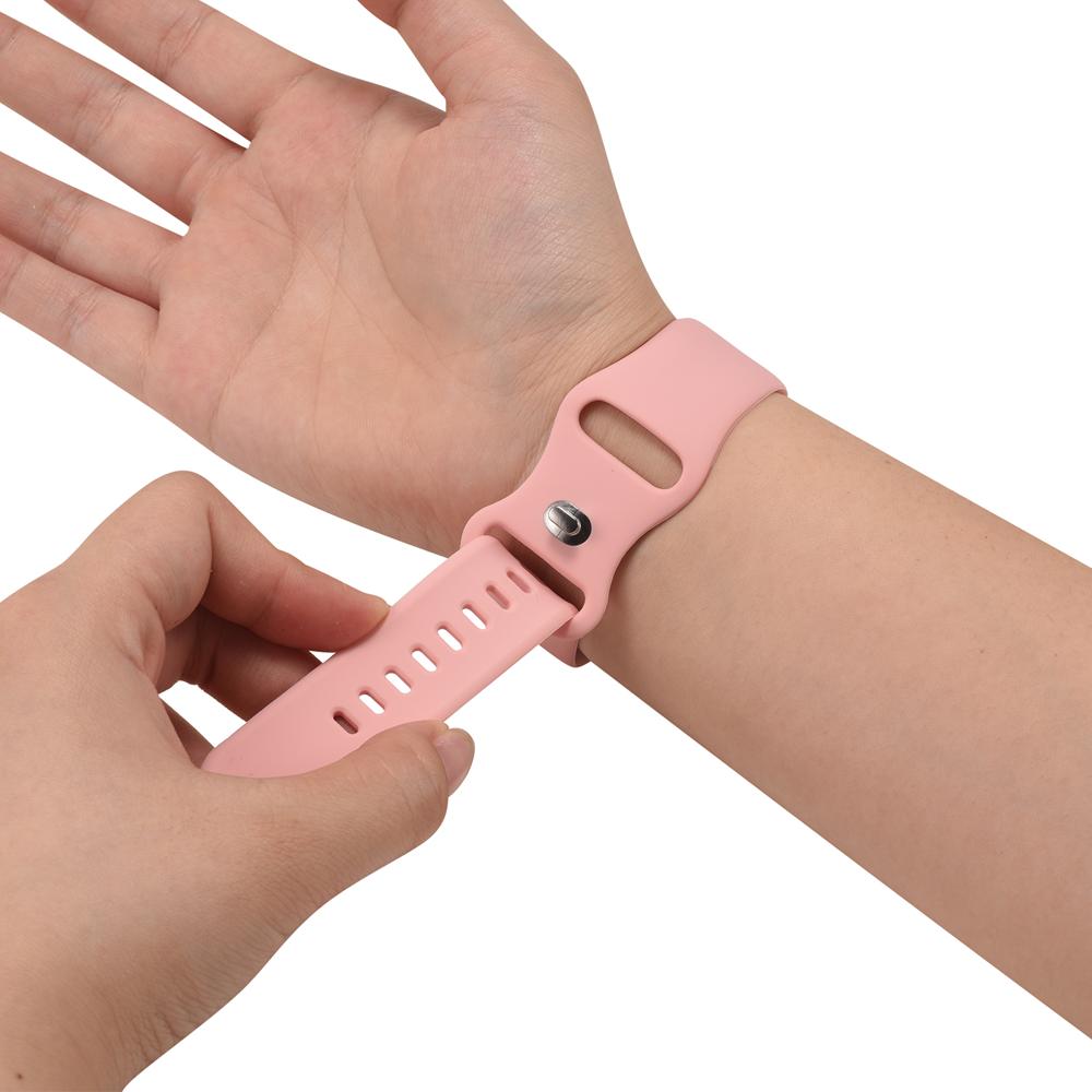 Silikonarmband Butterfly Apple Watch 1-11/SE1-3/Ultra1-3 - 42/44/45/49mm in Hellrosa - Größe L