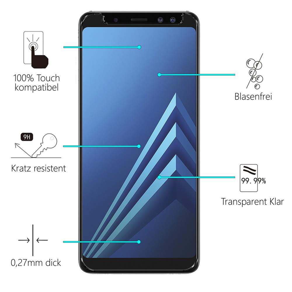 Glas 2in1 für Samsung Galaxy A8 2018