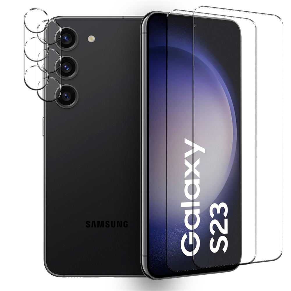 4in1 Glas Set für Samsung Galaxy S23