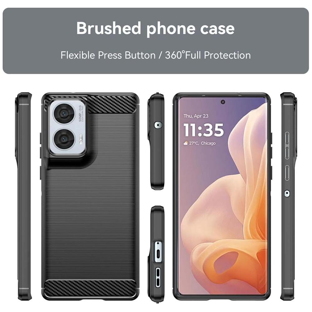 Carbon Brush TPU - Motorola Moto G85 5G in Schwarz