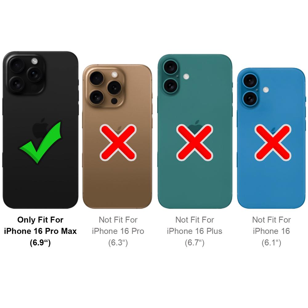 Frame Case für Apple iPhone 16 Pro Max in Schwarz