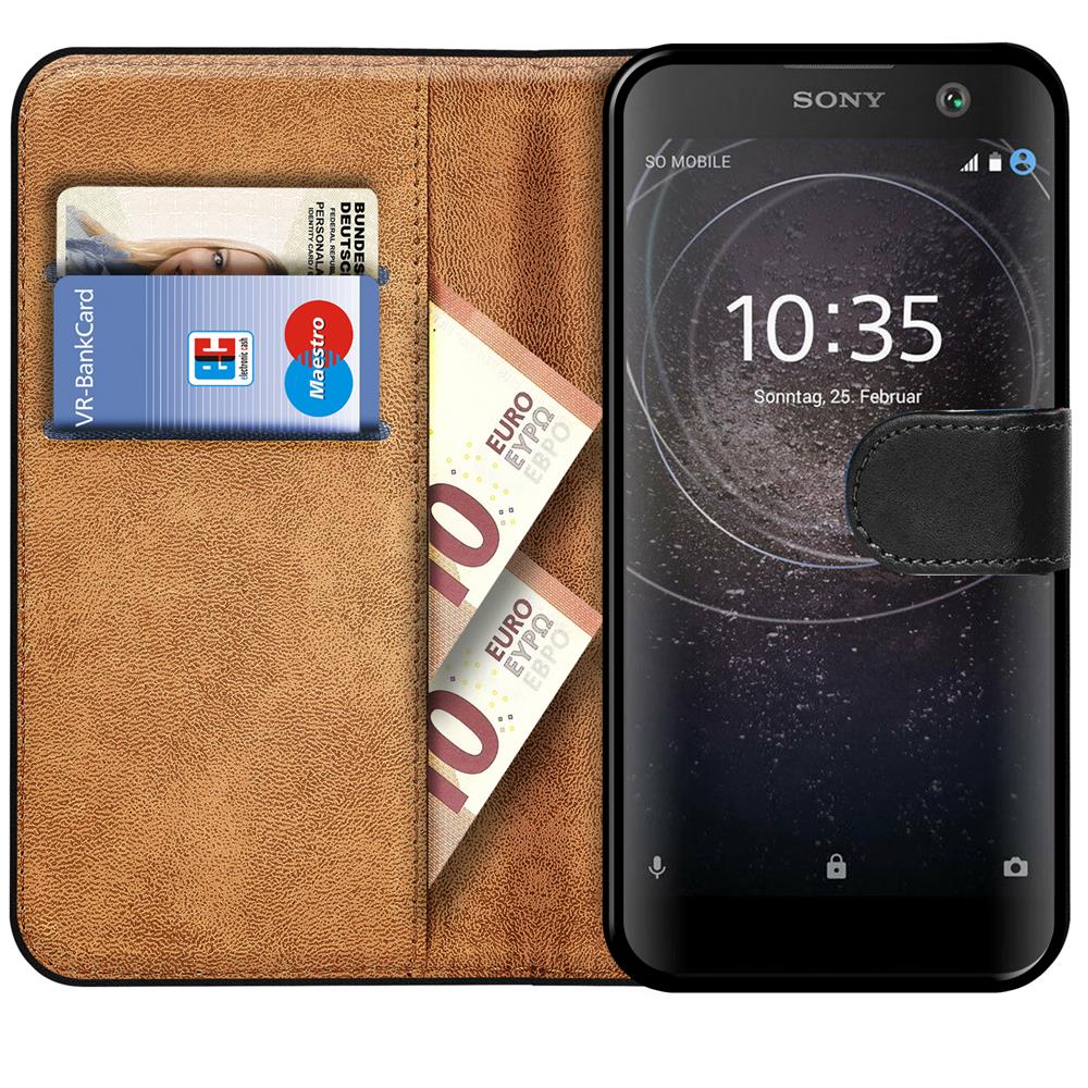 Basic Wallet für Sony Xperia XA2 in Schwarz