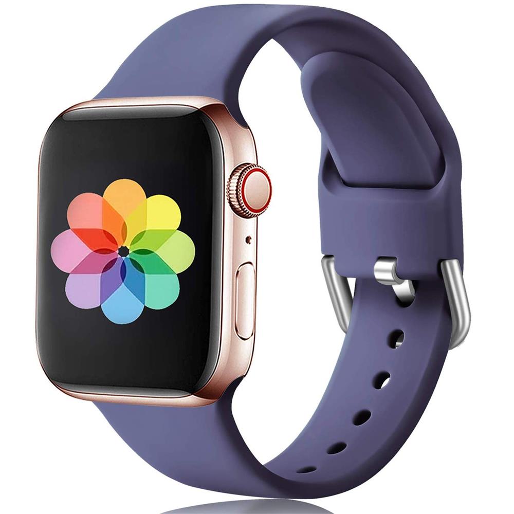 Fitnessarmband TPU für Apple Watch 1-9 - 42/44/45 - Gr. S in Grau