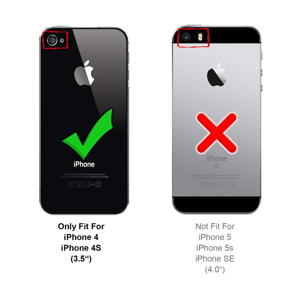 Basic Flip für Apple iPhone 4 / 4S in Schwarz