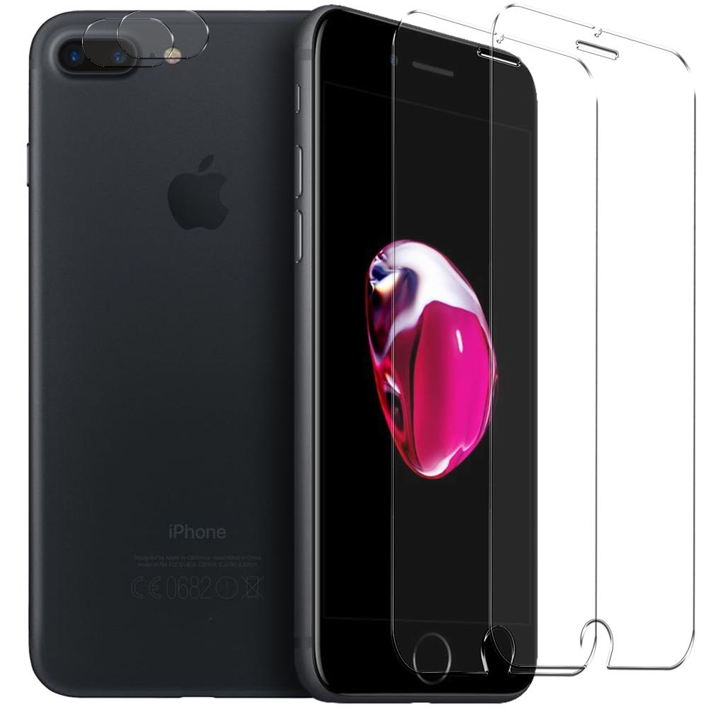 4in1 Glas Set für Apple iPhone 7 Plus / 8 Plus