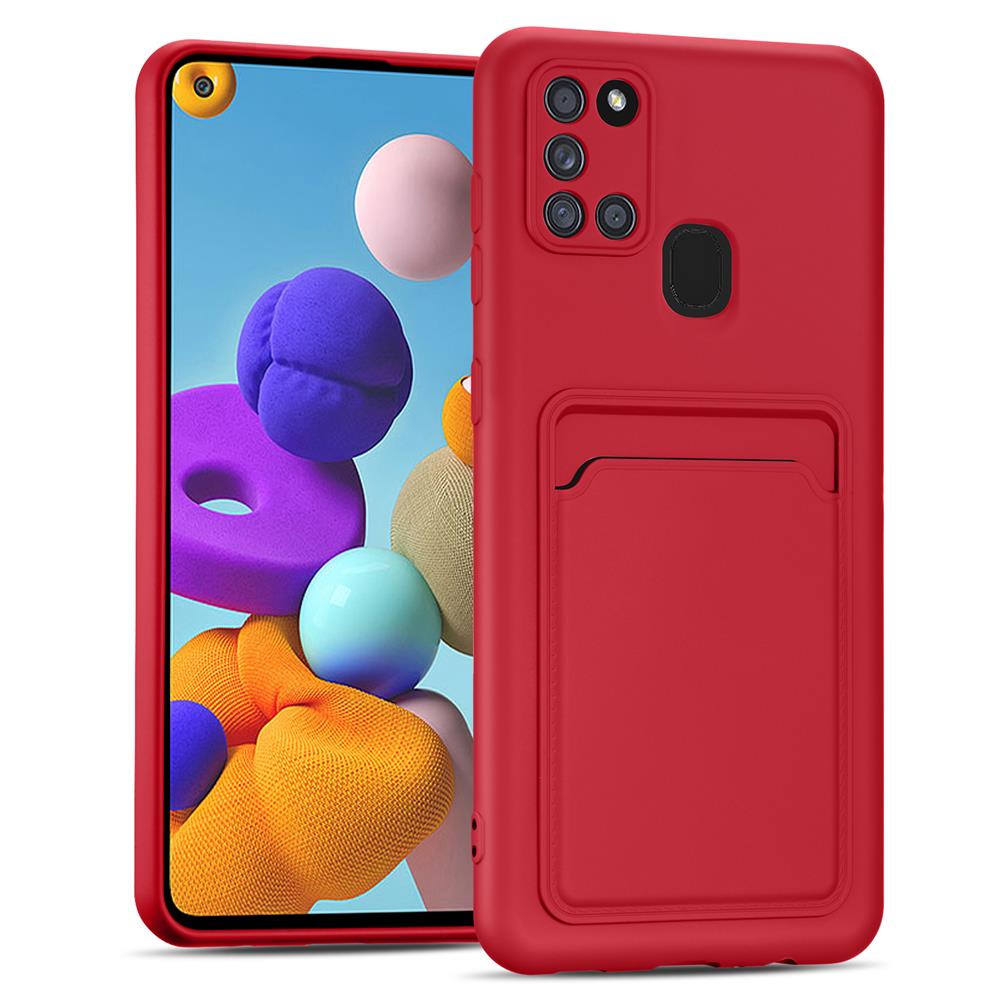 Card Case für Samsung Galaxy A21s in Rot