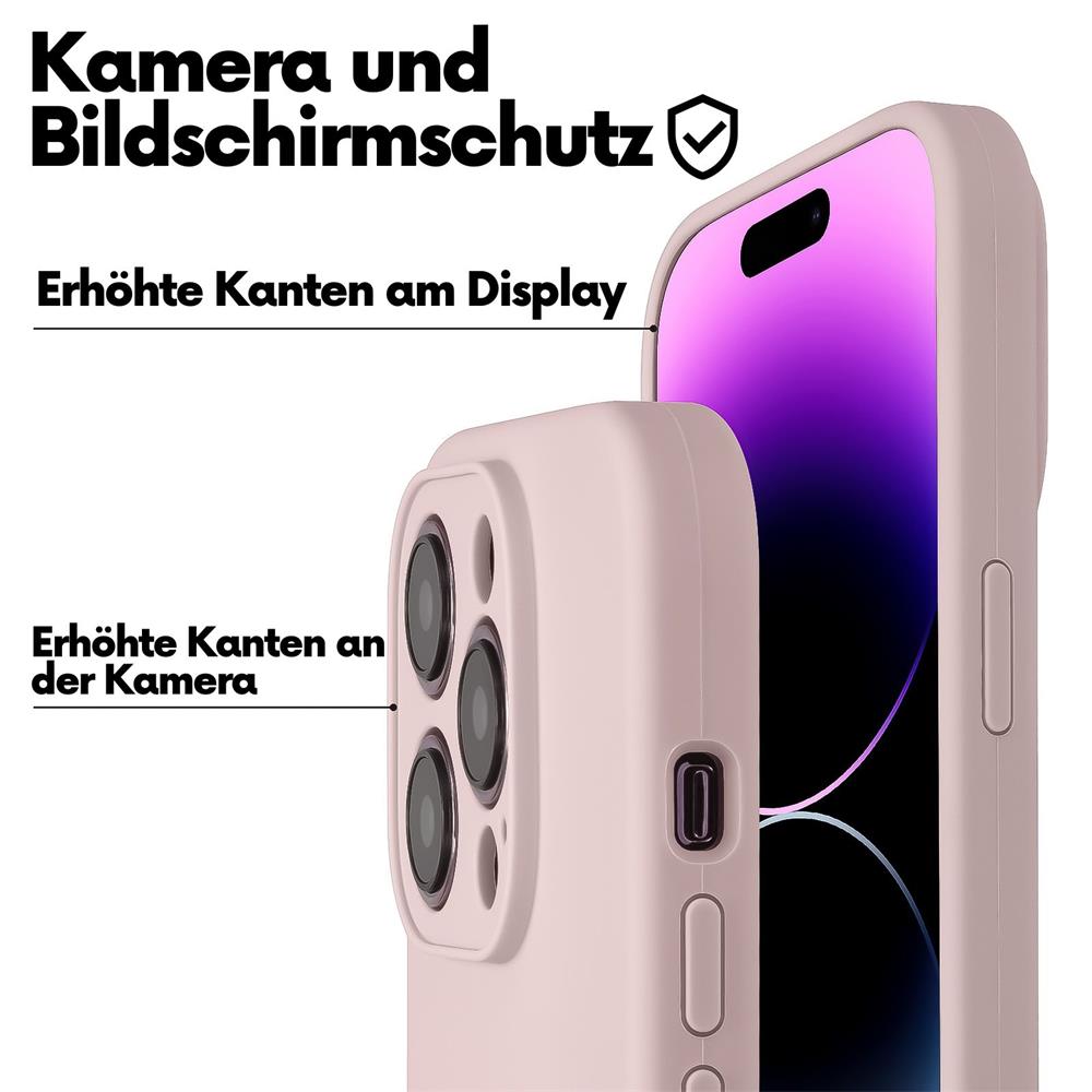 Connect Case Colour inkl. Kette für Apple iPhone 15 Pro Max in Creme