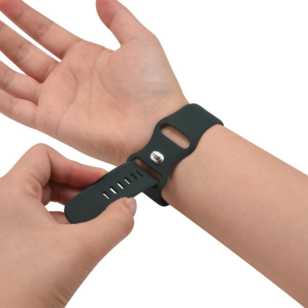 Silikonarmband Butterfly Apple Watch 1-11/SE1-3/Ultra1-3 - 42/44/45/49mm in Tannengrün - Größe L