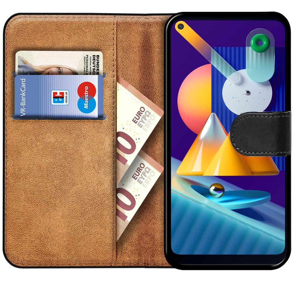Basic Wallet für Samsung Galaxy M11 in Schwarz