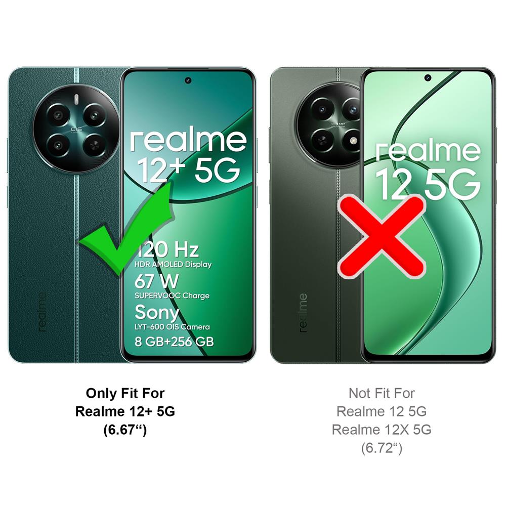 Basic Wallet für Realme 12 Plus 5G in Schwarz