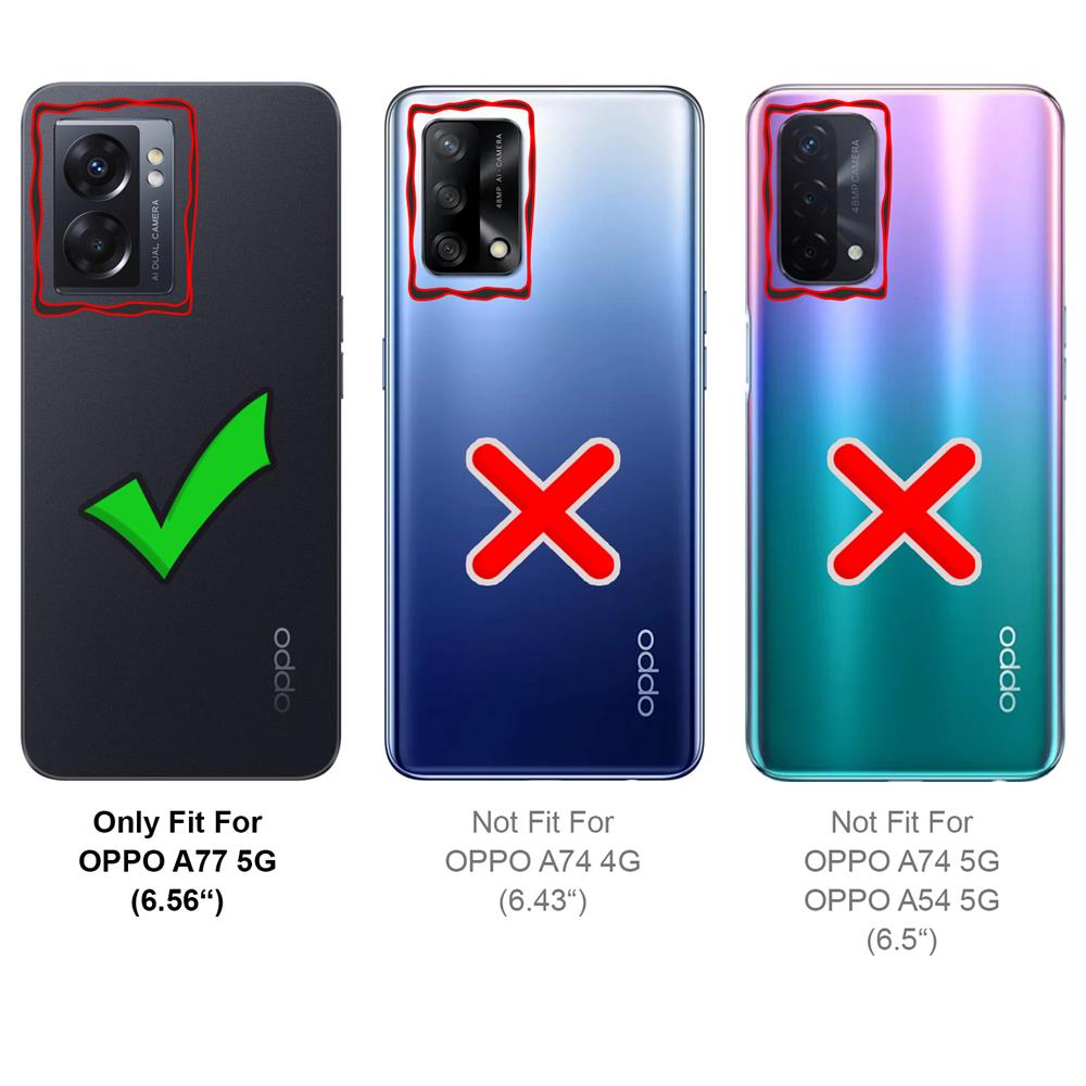 Basic Wallet für OPPO A77 5G in Schwarz
