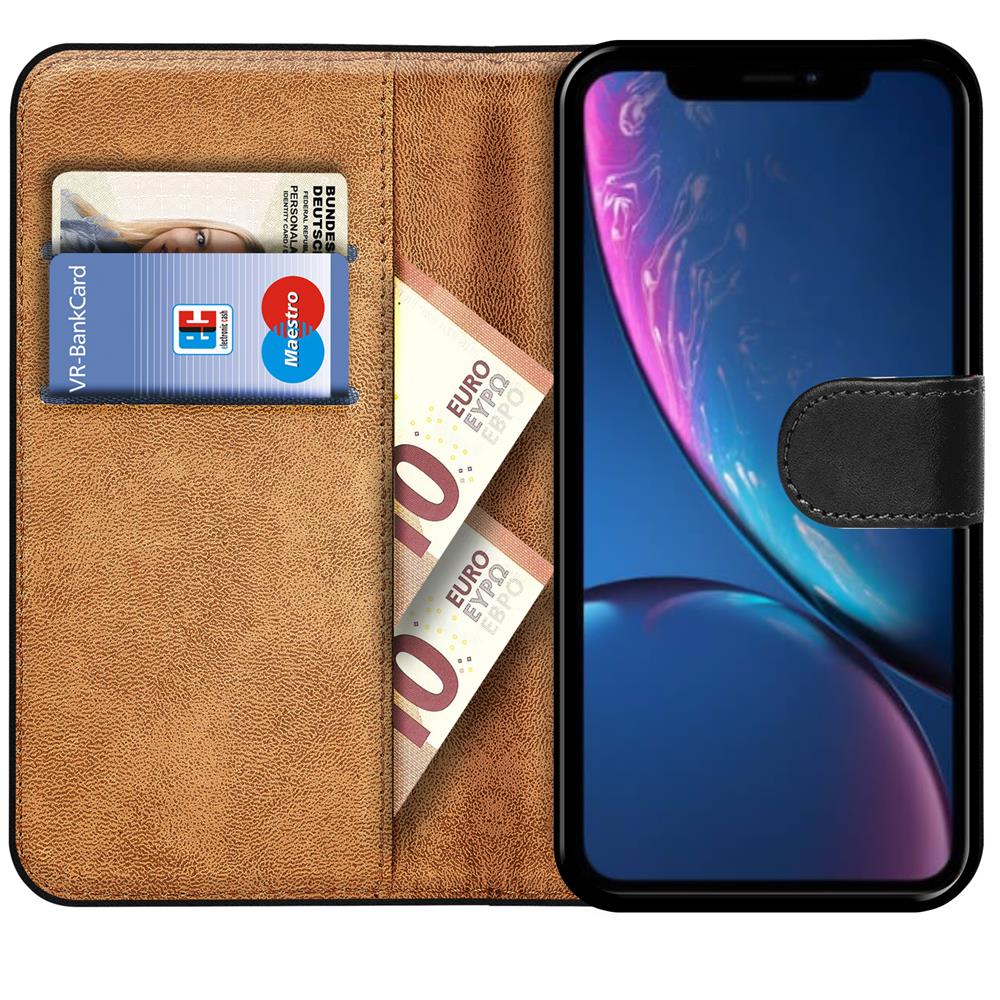 Basic Wallet für Apple iPhone XR in Schwarz