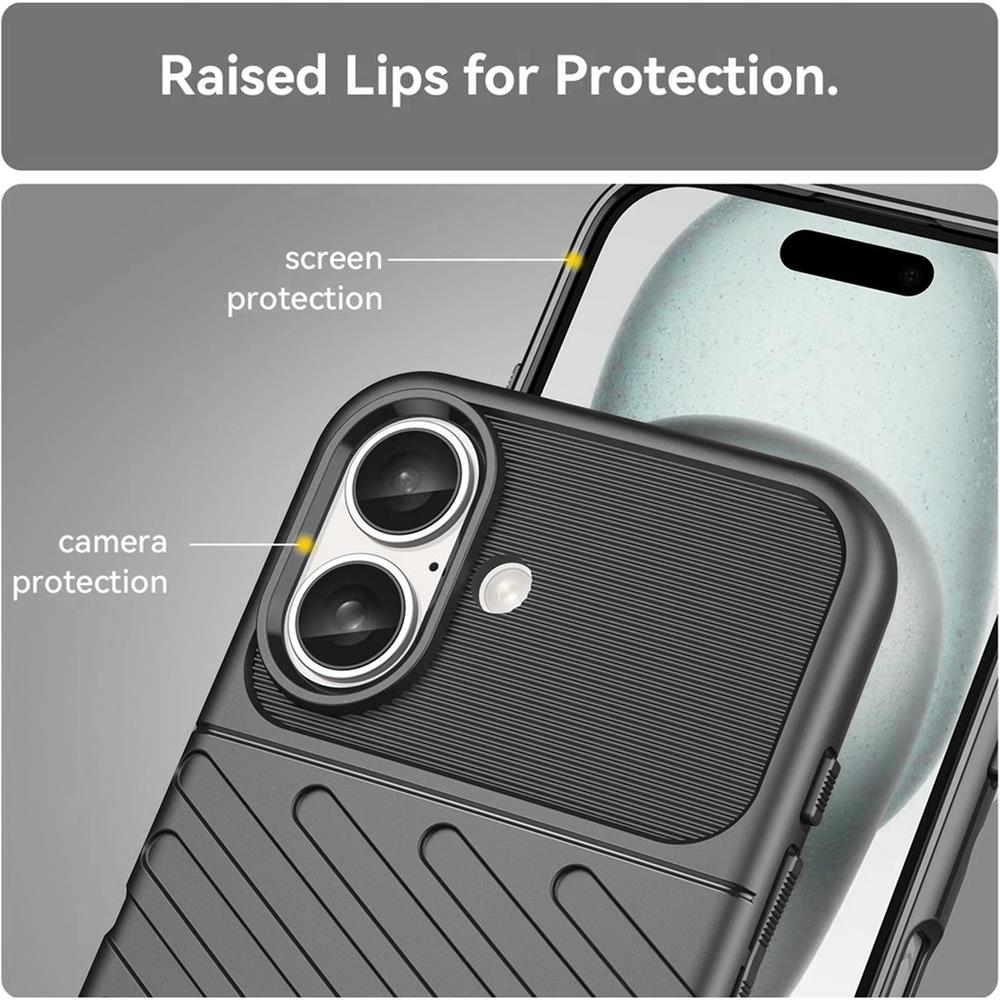 Thunder Case für Apple iPhone 16 Plus in Schwarz