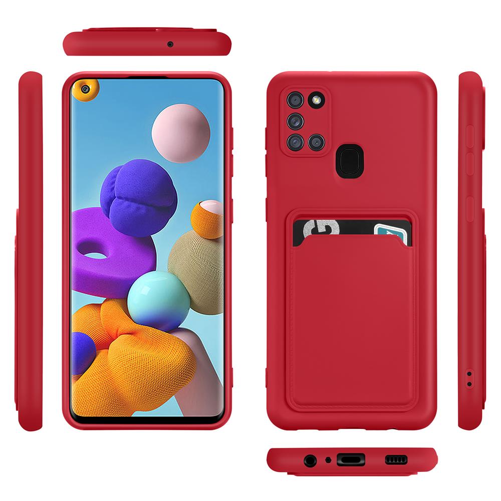Card Case für Samsung Galaxy A21s in Rot