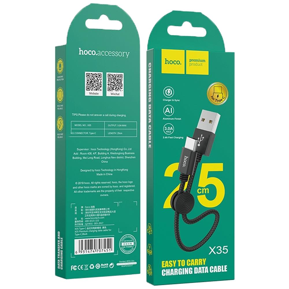 Hoco USB Kabel - X35 Type C in Schwarz