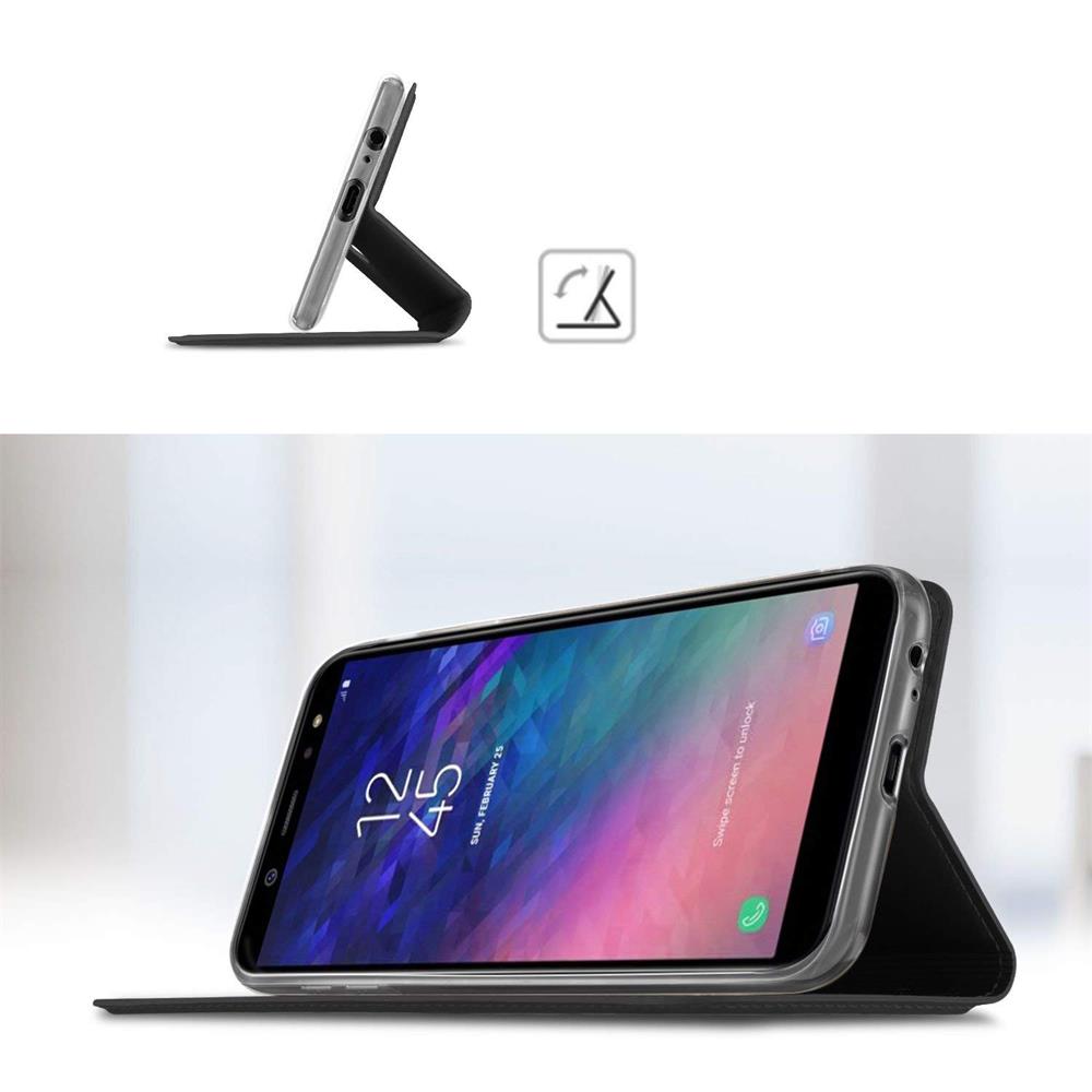 Electroplated Flip für Samsung Galaxy A6 Plus in Schwarz