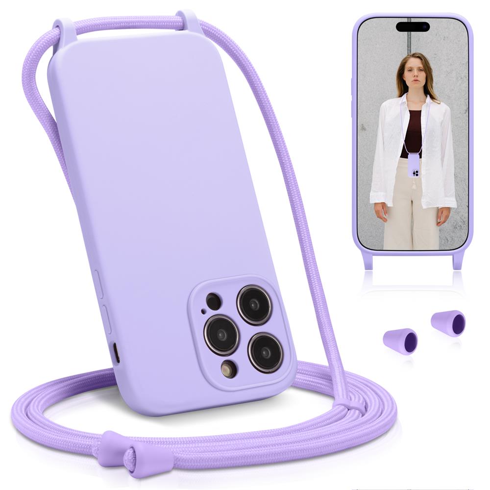 Connect Case Colour inkl. Kette für Apple iPhone 15 Pro Max in Lila