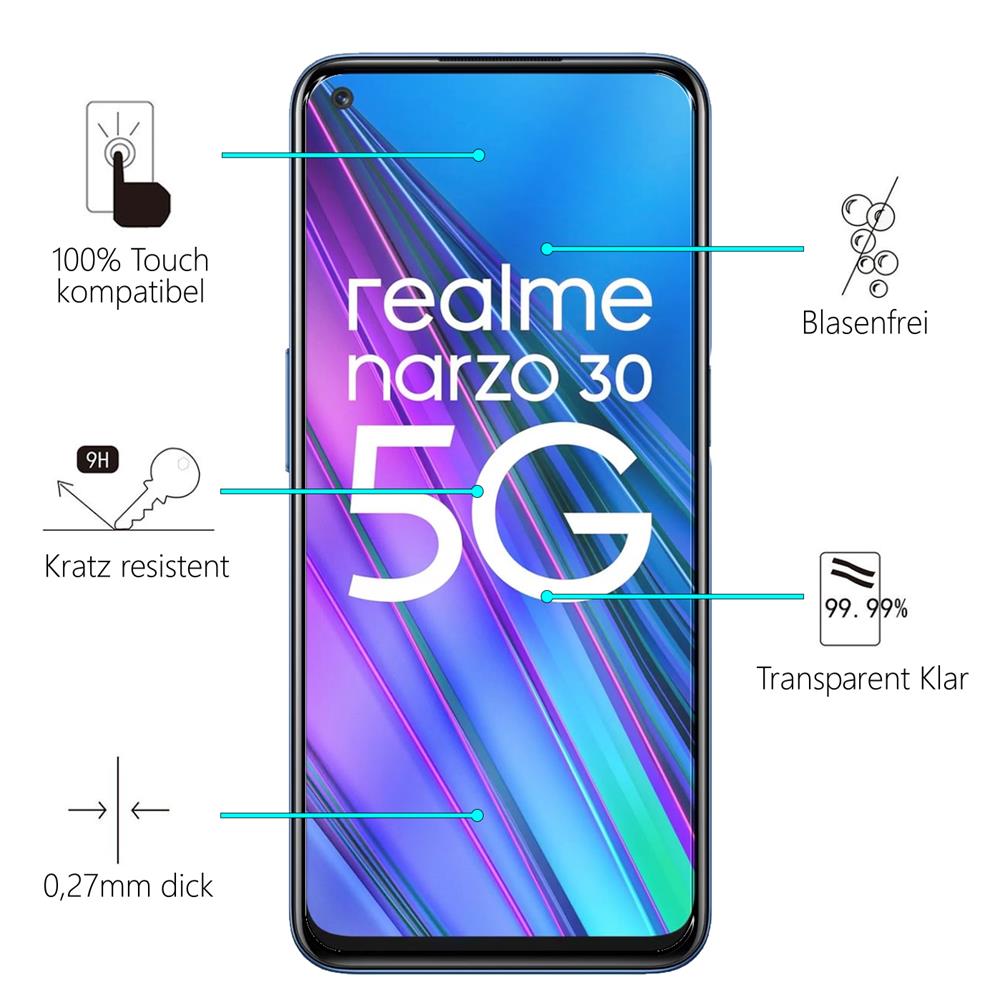 Glas 2in1 für Realme Narzo 30 5G