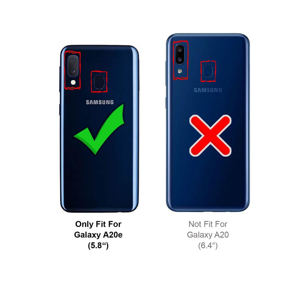 Textil Wallet für Samsung Galaxy A20e in Schwarz