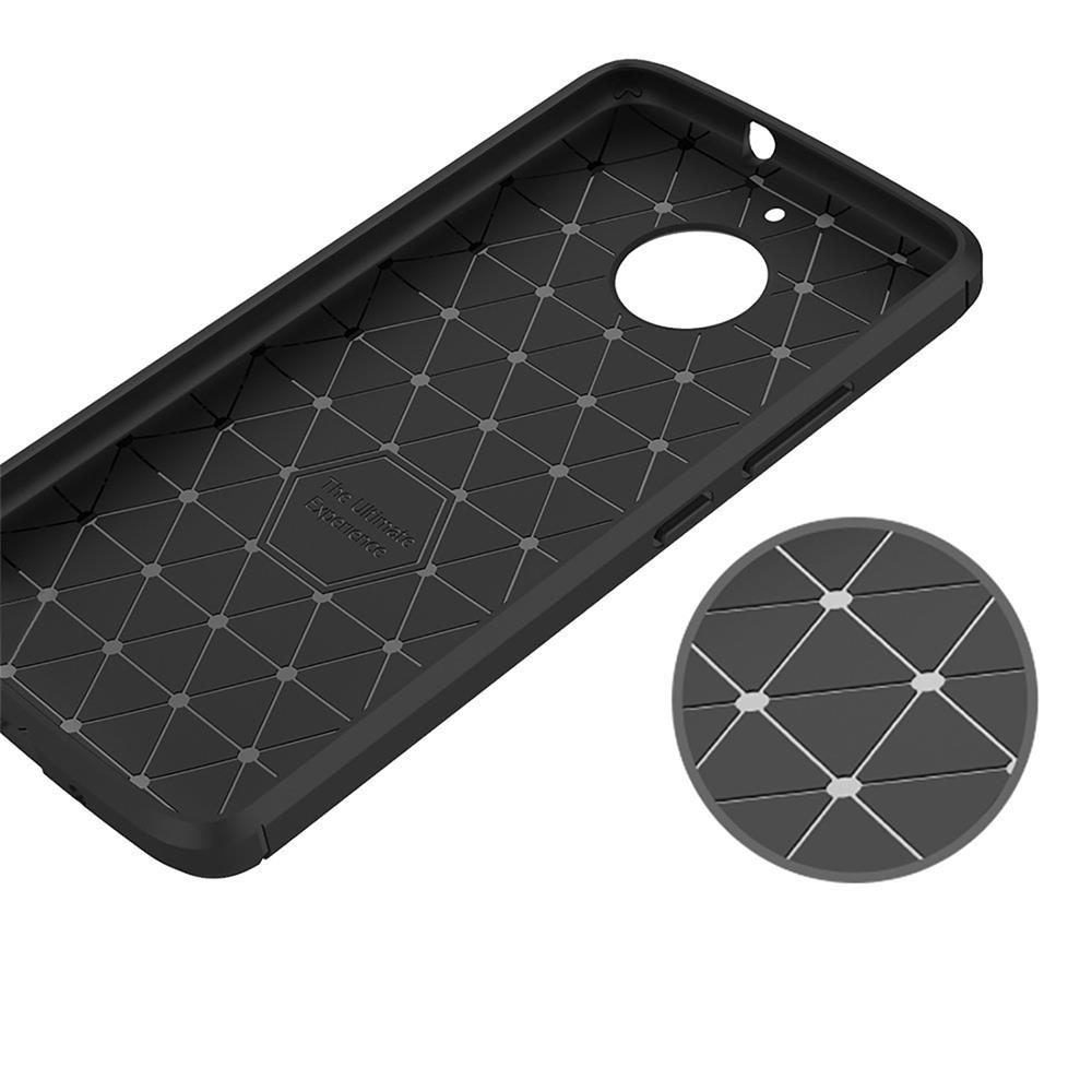 Carbon Brush TPU für Motorola Moto E4 Plus in Schwarz