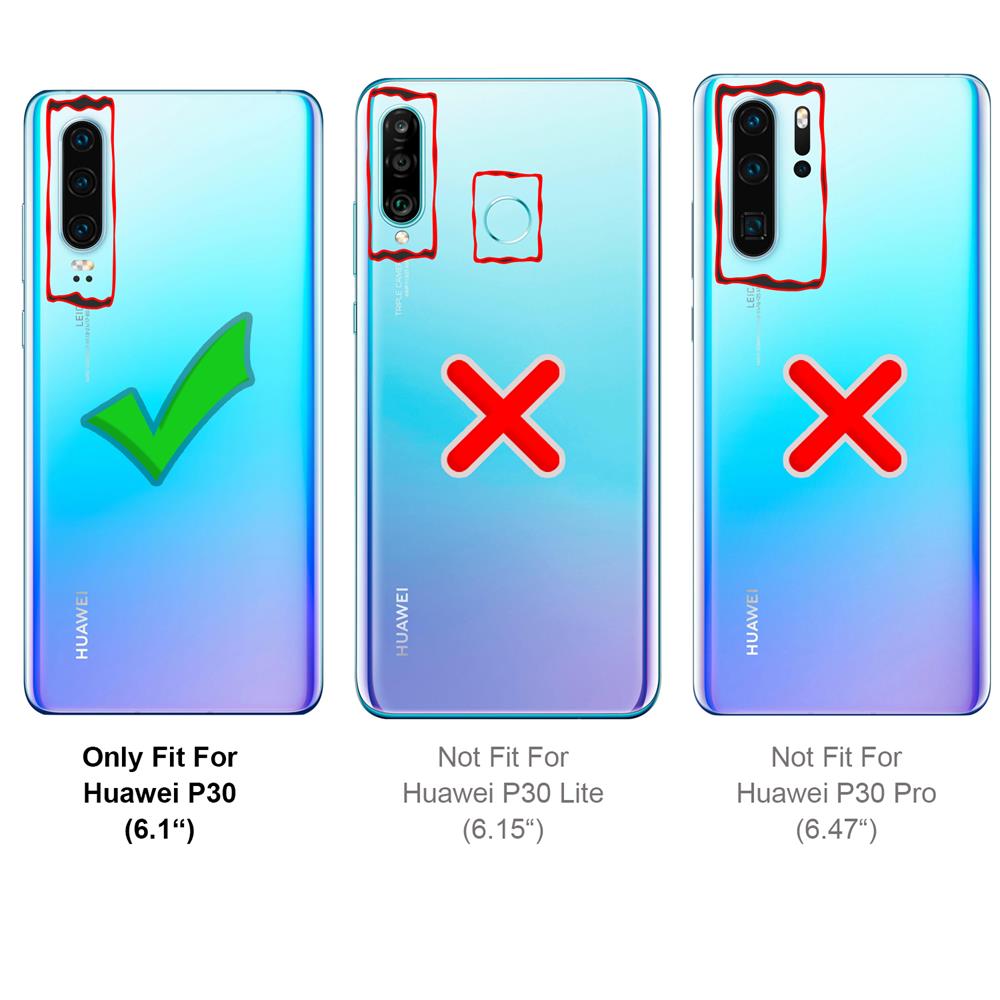 Textil Wallet für Huawei P30 in Grau