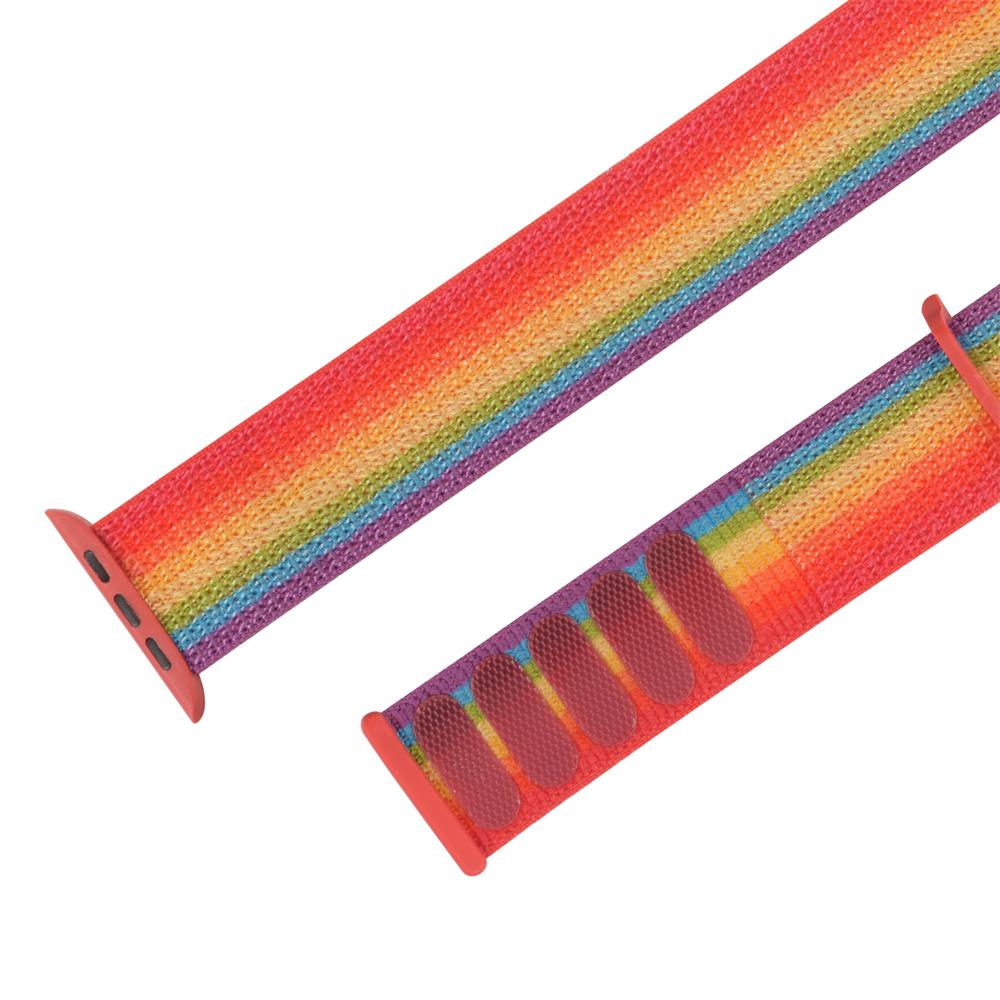 Fitnessarmband Nylon für Apple Watch 1-9 - 42/44/45 in Rainbow