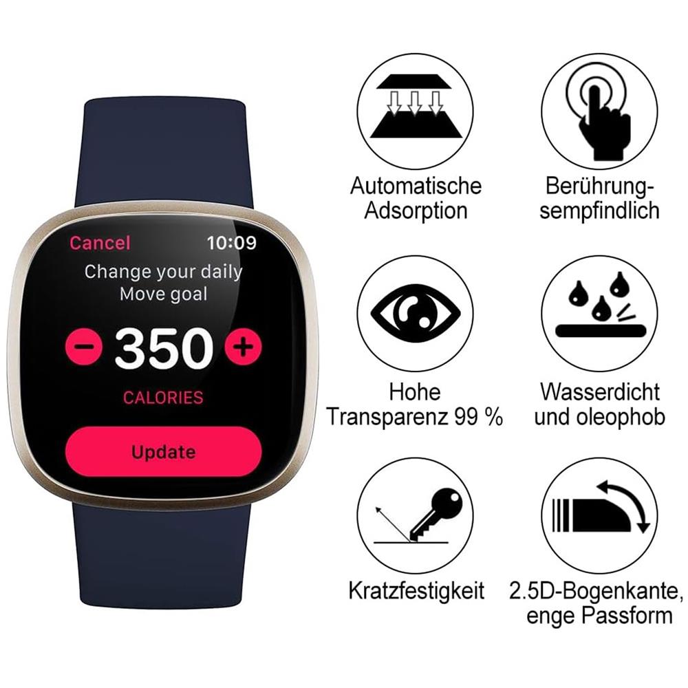 Clear Schutzfolie für Fitbit Versa 3/4 Sense 1/2 6er